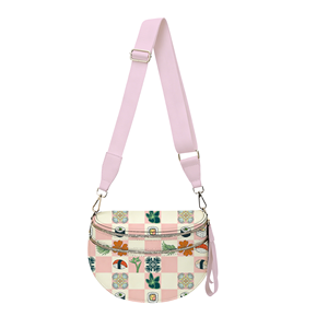 Borsa a Tracolla Portatile con Stampa Leopardata Hawaii e Design Puakenikeni, Borsa da Weekend Personalizzata per Donne - Product Image 3