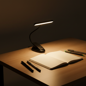 Lámpara de Mesa con Clip para Libros de Doble Fila, Lámpara de Noche Pequeña para Partituras, con Batería de Litio Integrada, Diseño Moderno - Product Image 5