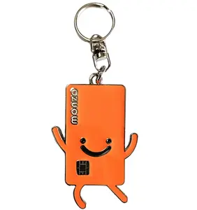 Keychain China Supplier Wholesale Custom Shape Souvenir Custom Made Enamel ID card shapesd metal keychain