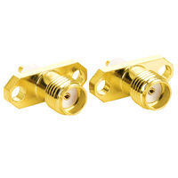 Conector Coaxial RF de 90 Grados para Panel, Hembra, 4 Orificios, Montaje en Panel, 1P Cobre, Suministro de Fábrica