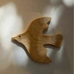 Decorazioni murali legno massello legno legno legno legno ciliegio decorazioni per la casa cuculo usignolo - Product Image 2