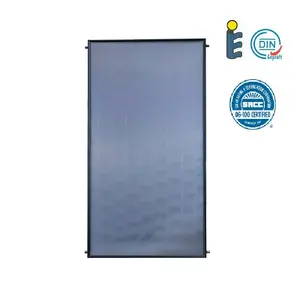 OEM Sunrain pressure flat plate flat panel solar collector solar hot water heater with Blue titanium coating