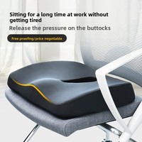 Coussin de chaise de bureau ergonomique en gros, avec noyau en mousse à mémoire de forme et gel respirant, design creux d'été, coussins lombaires et d'assise