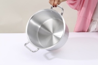 Ensemble de 7 casseroles en aluminium de qualité alimentaire, grande capacité, écologiques, compatibles lave-vaisselle, design classique pour la cuisine à domicile