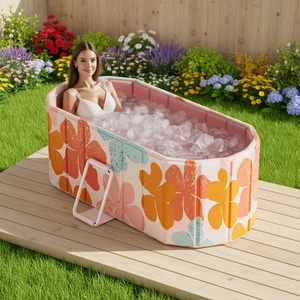 Bañera de Hielo Plegable Ovalada Vanace de PVC de 700L para Recuperación Muscular en Exteriores y en Casa - Product Image 1