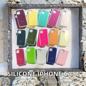 HILIM venta al por mayor funda de teléfono de goma de microfibra de silicona líquida ecológica para iPhone 16 15 14 13 12 Pro Max funda a prueba de golpes - Product Image 2