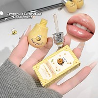 SHAQINUO Huile à lèvres hydratante au miel, mini format bulbe, légère, non collante, atténue les ridules, gloss nourrissant pour usage quotidien