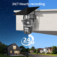 Cámara PTZ Solar VESAFE 4G 6MP para Exteriores, Visión Nocturna a Todo Color 24H, Lente Dual, Domo, Sistema de Vigilancia de Seguridad Inteligente para el Hogar