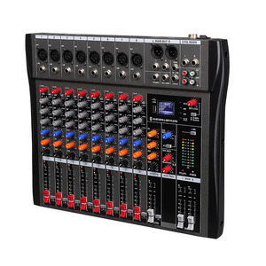 Mezclador de audio profesional CT 6 8 12 16 canales y consola de mezclas con mp3 y bluetooth para estudio en casa, ordenador y transmisión en vivo - Product Image 1