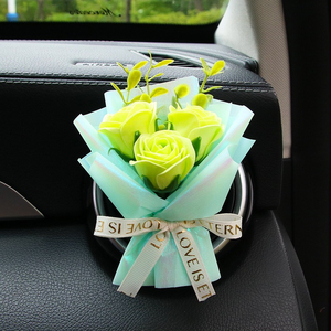 Bouquet de fleurs séchées pour décoration automobile personnalisée, diffuseur d'arômes pour <span class=keywords><strong>voiture</strong></span>, parfum d'ambiance - Product Image 6