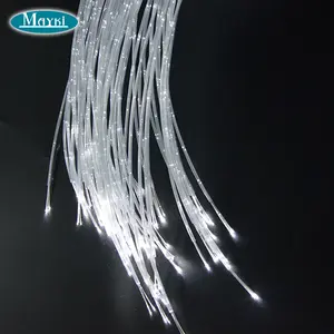 Multi untai 3*0.75mm kabel cahaya serat optik spot samping serat berkilau pvc bening untuk dekorasi tirai tempat lilin