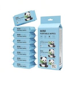 8 paquets de lingettes nettoyantes combo, mini lingettes désinfectantes pour les mains, lingettes humides mini format poche - Product Image 1