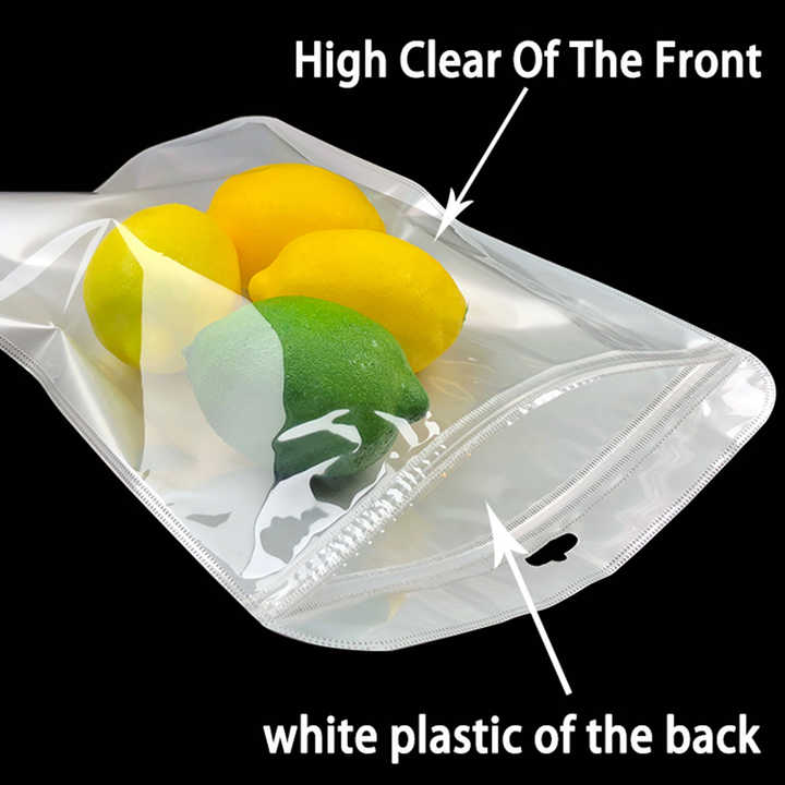 White Zip Lock Bags - Clear, Moisture Proof, and Customizable