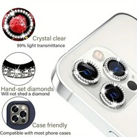 Protection d'écran en verre trempé 2.5D 9H de luxe avec diamants, anti-traces de doigts, anti-rayures, épaisseur 0.18mm pour 17/15/14/13/16