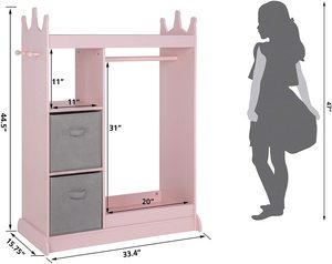 Placard de <span class=keywords><strong>rangement</strong></span> en bois avec miroir pour vêtements, 1 pièce, déguisement, Armoire - Product Image 6