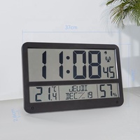 Nouvelle promotion : Horloge murale numérique atomique grand format pour extérieur, avec écran LCD électronique, radio-pilotée, alarme et affichage de l'heure, idéale pour la salle de classe et le bureau.