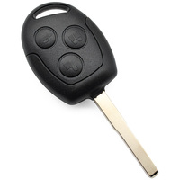 Coque de clé de voiture télécommandée à 3 boutons avec lame vierge non coupée, pour programmation de clé, remplacement de la coque de clé d'allumage vierge, et télécommande d'entrée sans clé