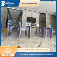 Barrière de passage piétonne anti-collision extérieure à double moteur avec reconnaissance faciale pour machine de contrôle d'accès aux sites touristiques