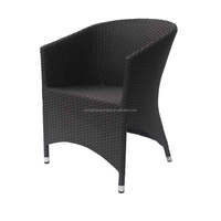 Loisirs Patio Aluminium Noir Couleur Café Booth Jardin Extérieur Grande Taille Restaurant Café Salle À Manger Chaise