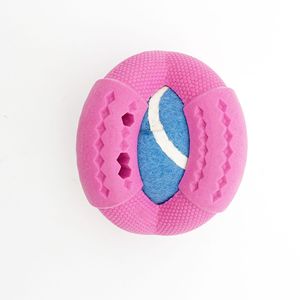 Juguete interactivo para perros Molar de goma TPR Tennis <span class=keywords><strong>EVA</strong></span> con función chirriante para gatos, uso diario, suministro para mascotas - Product Image 1