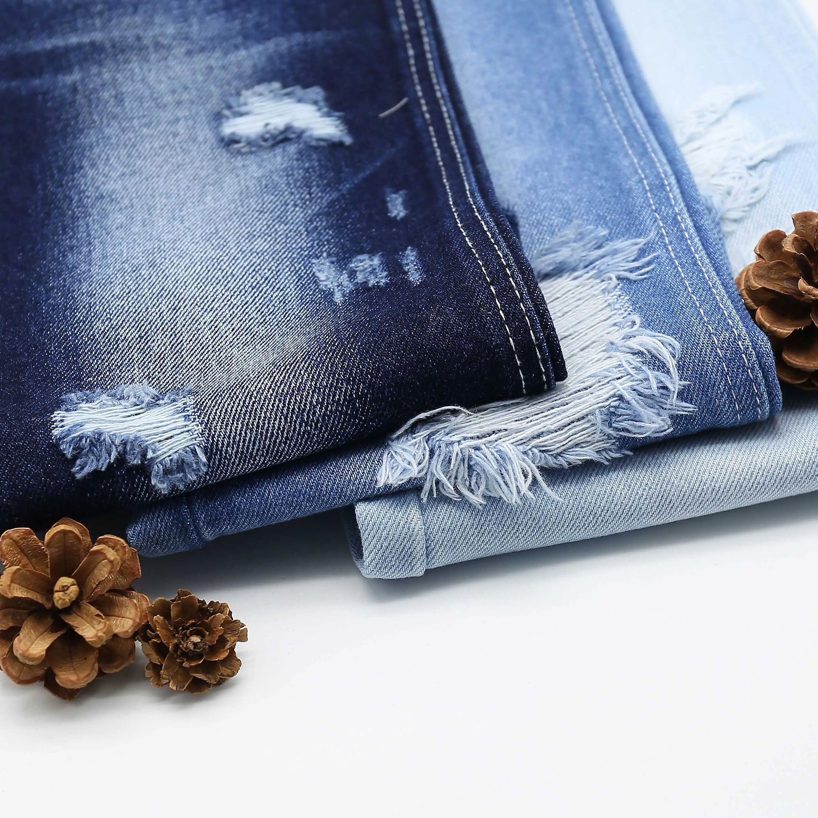 Toptan dimi kumaş yamalar için Polyester pamuklu kot kumaş türkiye