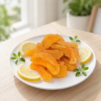 Pêches jaunes séchées HALAL en tranches, fruits secs prêts à consommer, mangue, fraise, orange, fruits sucrés, emballage en vrac, usine ODM Zhongbao