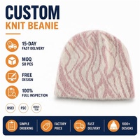 Maßgefertigte Jacquard-Strickmütze im Bildstil Reise-Beanie mit Eigenem Logo OEM Kunstfell-Wintermütze Großhandel