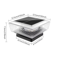 Lampe solaire de jardin IP65 étanche, lumière blanche chaude 3W LED, pour poteau, allée, clôture, pelouse