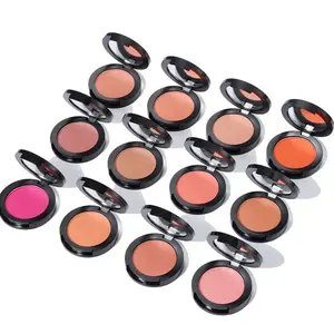 OEM ODM de alta pigmentação de marca própria 12 cores glitter e blush fosco para bochechas maquiagem rosa pó blush