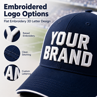 Casquette de camionneur personnalisée pour fans de football, avec logo brodé, dos en maille, couleur d'équipe, visière incurvée, vente en gros pour événements sportifs