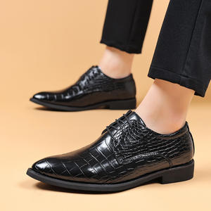 Mode européenne <span class=keywords><strong>serpent</strong></span> hommes Pu chaussures en cuir mode habillage chaussures d'affaires Oxford grande taille chaussures 39-44 - Product Image 4