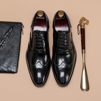 Nuevos Zapatos Oxford Formales de Cuero Genuino para Hombre, Hechos a Mano, de Lujo, para Oficina o Boda, con Cordones, Punta Cuadrada y Gel para Mayor Comodidad