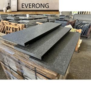 Flamed Brushed Mông Cổ Đen <span class=keywords><strong>basalt</strong></span> đá cầu thang bên ngoài bước giá thiết kế - Product Image 3