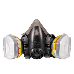 Masker <span class=keywords><strong>Gas</strong></span> setengah wajah dapat dipakai ulang dengan filter ganda untuk perlindungan uap organik - Product Image 2