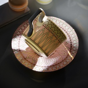<span class=keywords><strong>Tazza</strong></span> da caffè e latte in stile europeo MSH con bordo dorato per il tè del pomeriggio in ufficio - Product Image 4