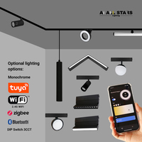 Nouveau design moderne, éclairage sur rail linéaire encastré ou en saillie, spots en aluminium réglables, éclairage sur rail LED magnétique