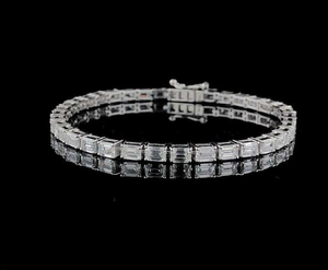 Bracelet en argent 925 avec moissanite taille brillant rond, bijoux hip-hop streetwear pour la mode quotidienne - Product Image 3
