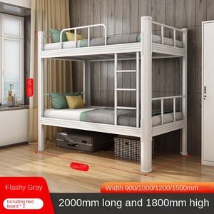 Customized Modern <b>Double</b>-Layer Steel Iron Frame Adjustable <b>Bunk</b> <b>Bed</b> Dormitory School Use Upper Lower Student Staff Construction - Product Image 6