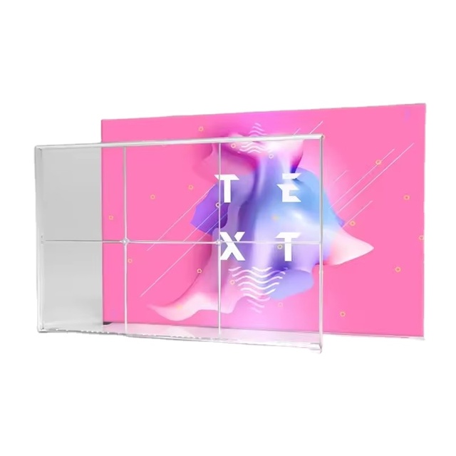 120mm Advertising Lightbox Backlit Back Wall Led Light Box Displays Mobile Exhibition Stand LED Exhibition Light Box Roll up