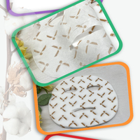 Masque facial en tissu non tissé spunlace ultra léger, maille invisible, en coton blanc 50 g/m², à structure tissée unie, anti-brillance