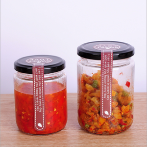 Petits pots à <span class=keywords><strong>confiture</strong></span> ronds en verre de 45ml 75ml 100ml 150ml bon marché avec couvercles dorés récipients en verre pour le miel - Product Image 4