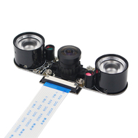 Caméra Raspberry Pi 4 5MP OV5647 Vision Nocturne 1080P Option Large Angle Fisheye IR-CUT pour Raspberry Pi 4B 3B+ 3B Zero