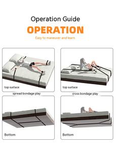 Correas de sujeción para cama al por mayor, kit de bondage BDSM con esposas para tobillos y manos, juguetes sexuales impermeables para mujer - Product Image 2