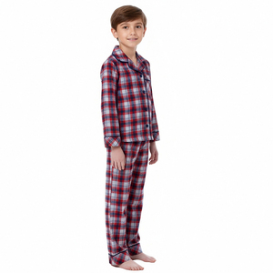 <span class=keywords><strong>Pigiama</strong></span> Vintage per Bambini Hongbo Certificato Oeko-Tex in Cotone con Personaggi, Abbigliamento da Notte a Quadri per Bambini da <span class=keywords><strong>1</strong></span> a 12 Anni - Product Image 2