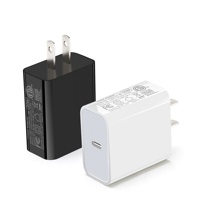 Cargador Rápido de Pared HNT 20W QC3.0 con Puerto USB-C Único, Enchufe US/UK/EU para Teléfono, OVP, OCP, con Cable TPE C-C de 1M