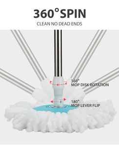 Ensemble de balai serpillère rotatif en microfibre avec seau essoreur et manche absorbant en plastique, idéal pour le nettoyage des sols domestiques - Vente chaude et populaire - Product Image 5