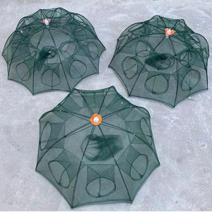Piège à méné 10 trous 10 côtés piège à écrevisses filets de pêche portables pièges à appâts pour la pêche crevettes Crawdad accessoires de pêche - Product Image 3