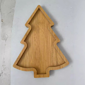 Plateau en bois pour arbre de Noël 27,5 cm 30 cm 27,7 cm, plateau de service multi-compartiments pour fruits, collations, usage domestique et restaurant - Product Image 4