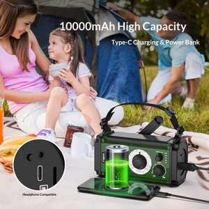 Linterna de Emergencia para Exteriores con Carga Solar, Generador Manual, Radio Multifuncional, Alarma SOS para Prevención de Desastres - Product Image 4
