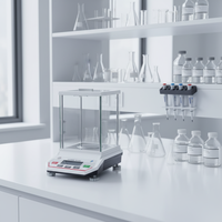 Balance analytique numérique de laboratoire haute précision, lecture 0,001g, pare-brise en verre, interface RS232, 100g à 500g